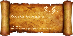 Koczka Georgina névjegykártya
